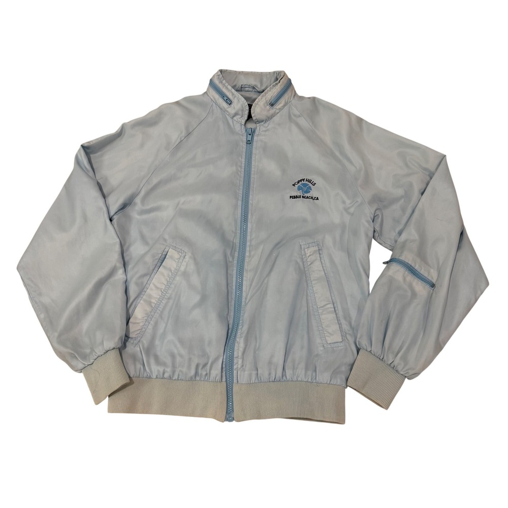 Vintage Duckster ProGroup‎ Ladies S Bomber Nylon Jacket Poppy Hills Pebble Beach